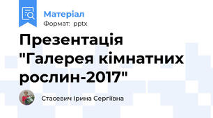 Презентація "Галерея кімнатних рослин-2017"