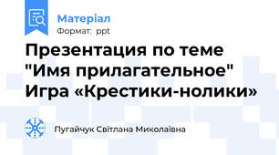 Презентация по теме "Имя прилагательное"   Игра «Крестики-нолики»