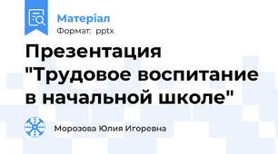 Презентация "Трудовое воспитание в начальной школе"