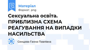 Сексуальна освіта. ПРИБЛИЗНА СХЕМА РЕАГУВАННЯ НА ВИПАДКИ НАСИЛЬСТВА