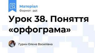 Урок 38. Поняття «орфограма»