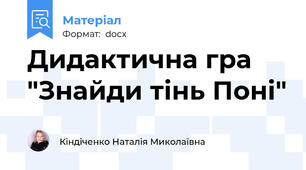 Дидактична гра "Знайди тінь Поні"