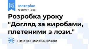 Розробка уроку "Догляд за виробами, плетеними з лози."