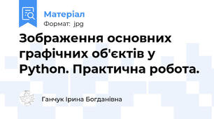 Зображення основних графічних об'єктів у Python. Практична робота.