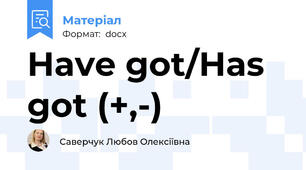 Have got/Has got (+,-)