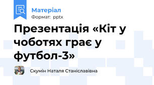 Презентація «Кіт у чоботях грає у футбол-3»