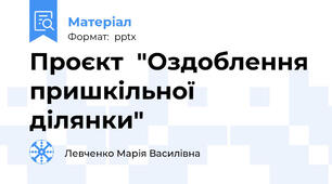 Проєкт  "Оздоблення пришкільної ділянки"