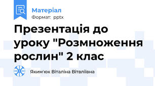 Презентація до уроку "Розмноження рослин" 2 клас
