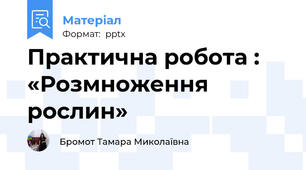 Практична робота : «Розмноження рослин»