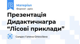 Презентація Дидактичнагра “Лісові приклади”