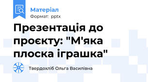 Презентація до проєкту: "М'яка плоска іграшка"