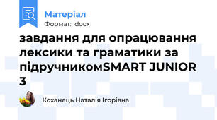 завдання для опрацювання лексики та граматики за підручникомSMART JUNIOR 3