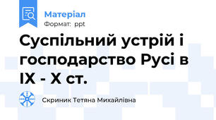 Суспільний устрій і господарство Русі в ІХ - Х ст.