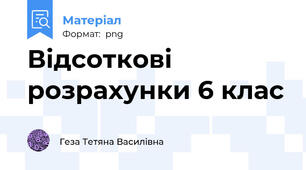 Відсоткові розрахунки 6 клас