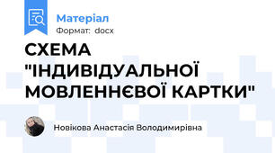 СХЕМА "ІНДИВІДУАЛЬНОЇ МОВЛЕННЄВОЇ КАРТКИ"