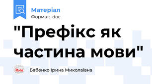 "Префікс як частина мови"