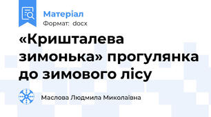 «Кришталева зимонька» прогулянка до зимового лісу