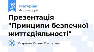 Презентація "Принципи безпечної життєдіяльності"