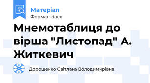 Мнемотаблиця до вірша "Листопад" А. Житкевич