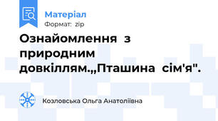 Ознайомлення  з  природним  довкіллям.,,Пташина  сім'я".