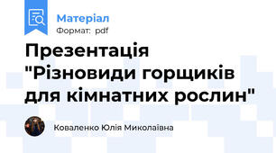 Презентація "Різновиди горщиків для кімнатних рослин"