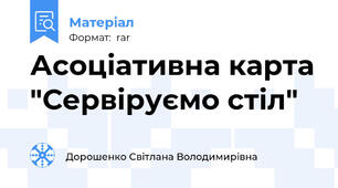 Асоціативна карта "Сервіруємо стіл"