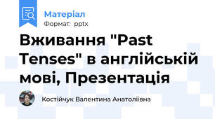 Вживання "Past Tenses" в англійській мові, Презентація