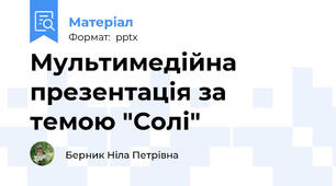 Мультимедійна презентація за темою "Солі"