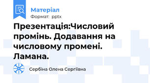 Презентація:Числовий промінь. Додавання на числовому промені.  Ламана.
