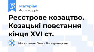 Реєстрове козацтво. Козацькі повстання кінця XVI ст.