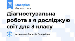 Діагностувальна робота з я досліджую світ для 3 класу