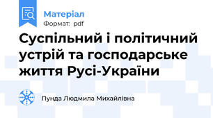 Суспільний і політичний устрій та господарське життя Русі-України