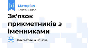 Зв'язок прикметників з іменниками