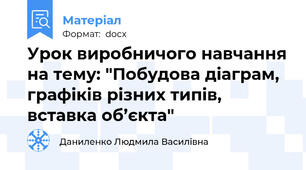 Урок виробничого навчання на тему: "Побудова діаграм, графіків різних типів, вставка об’єкта"