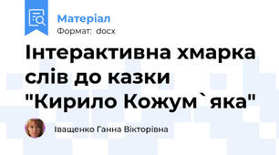 Інтерактивна хмарка слів до казки "Кирило Кожум`яка"