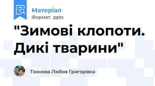 "Зимові клопоти. Дикі тварини"