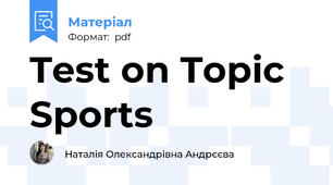 Test on Topic Sports