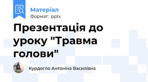 Презентація до уроку "Травма голови"