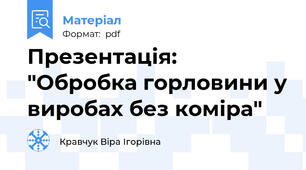 Презентація: "Обробка горловини у виробах без коміра"