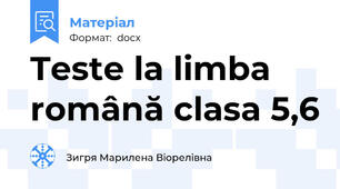Teste la limba română clasa 5,6
