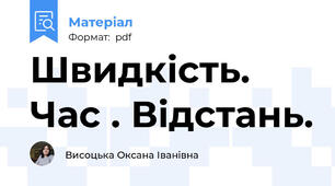 Швидкість. Час . Відстань.