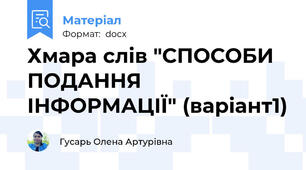 Хмара слів "СПОСОБИ ПОДАННЯ ІНФОРМАЦІЇ" (варіант1)