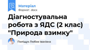 Діагностувальна робота з ЯДС (2 клас) "Природа взимку"