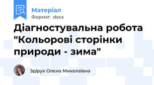 Діагностувальна робота "Кольорові сторінки природи - зима"