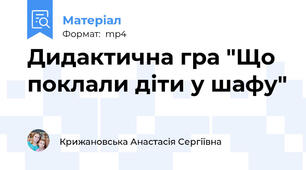 Дидактична гра "Що поклали діти у шафу"