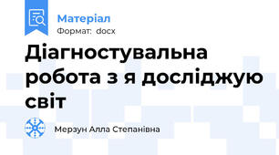 Діагностувальна робота з я досліджую світ