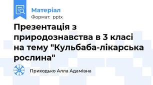Презентація з природознавства в 3 класі на тему "Кульбаба-лікарська рослина"