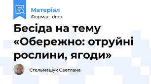 Бесіда на тему «Обережно: отруйні рослини, ягоди»