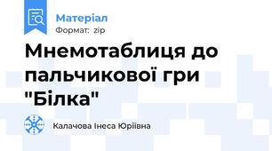 Мнемотаблиця до пальчикової гри "Білка"