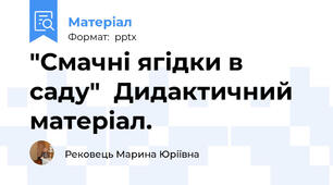 "Смачні ягідки в саду"  Дидактичний матеріал.